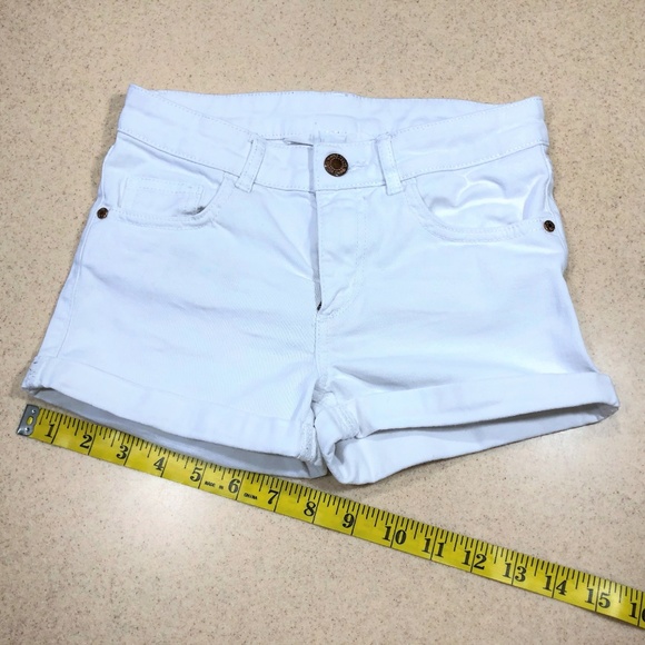 Girls H&M Twill White Hem Shorts, Size 9-10Y - Picture 4 of 6